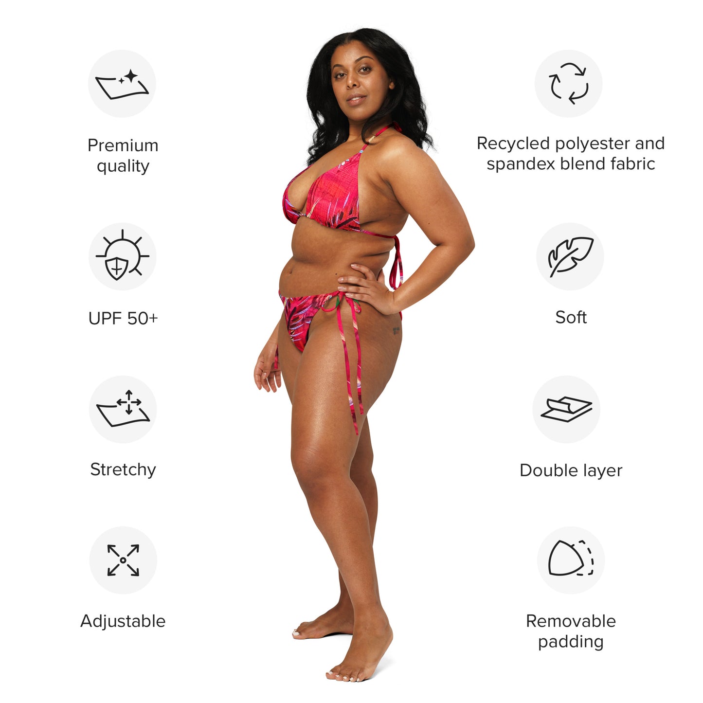 Recycled string bikini - Bush Grasses