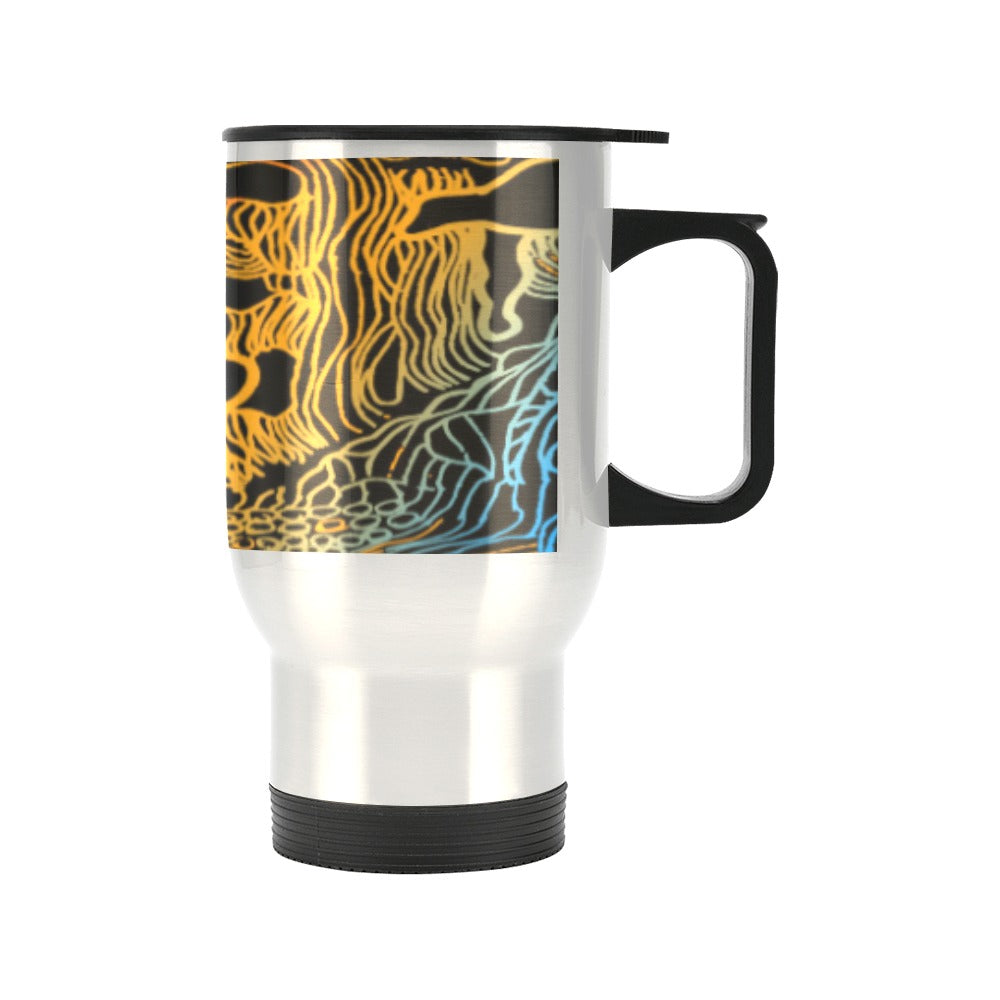 My Country Travel Mug Travel Mug(Silver)(14OZ) (Made In AUS)