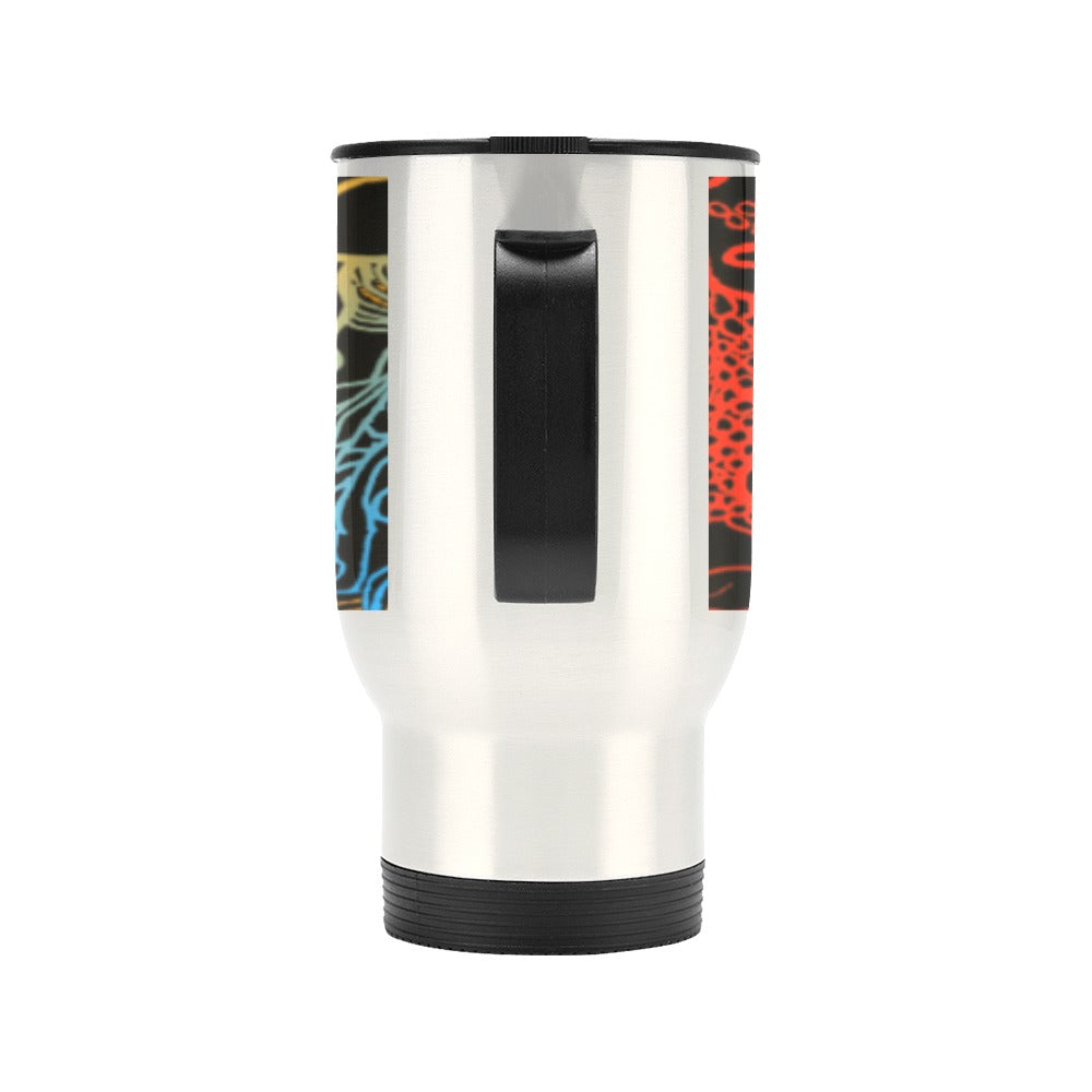 My Country Travel Mug Travel Mug(Silver)(14OZ) (Made In AUS)
