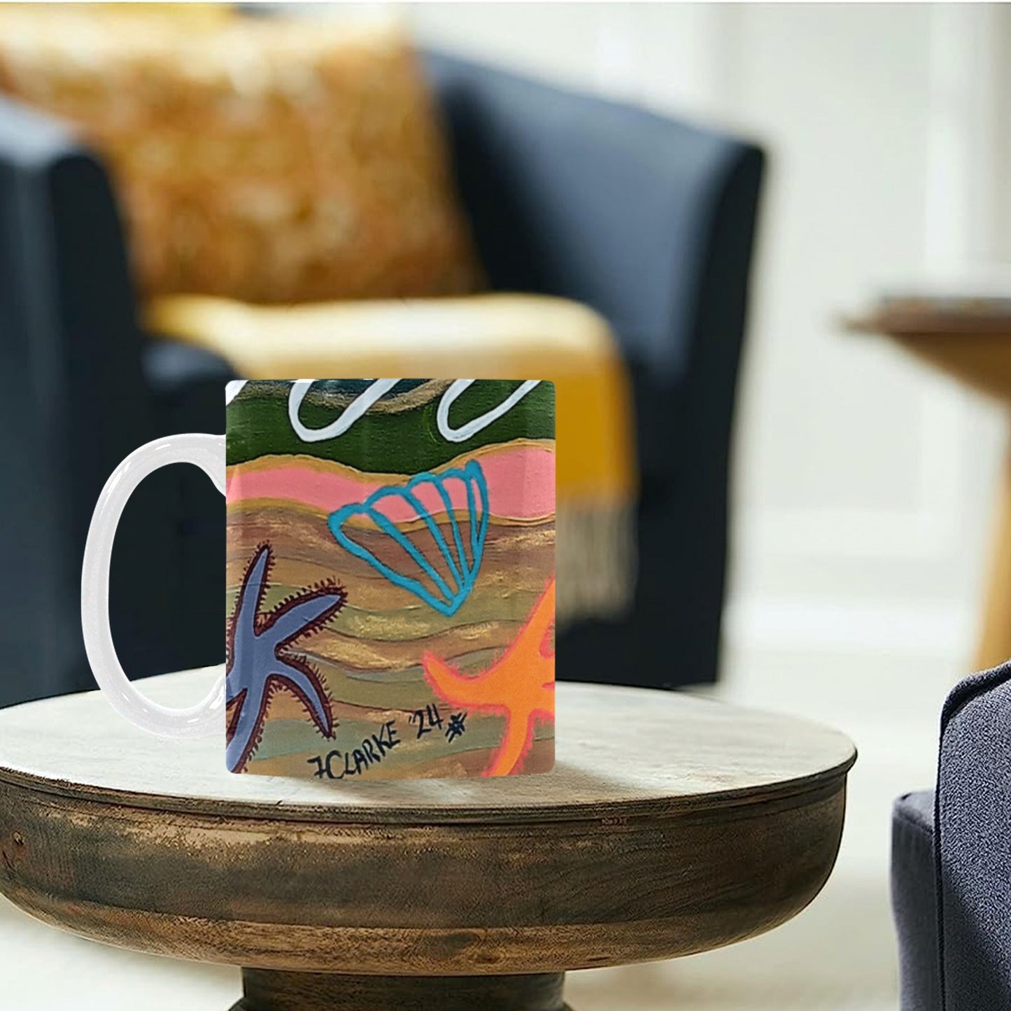 Minkgill Fish Mug Custom New White Mug (11OZ)(Made In AUS)